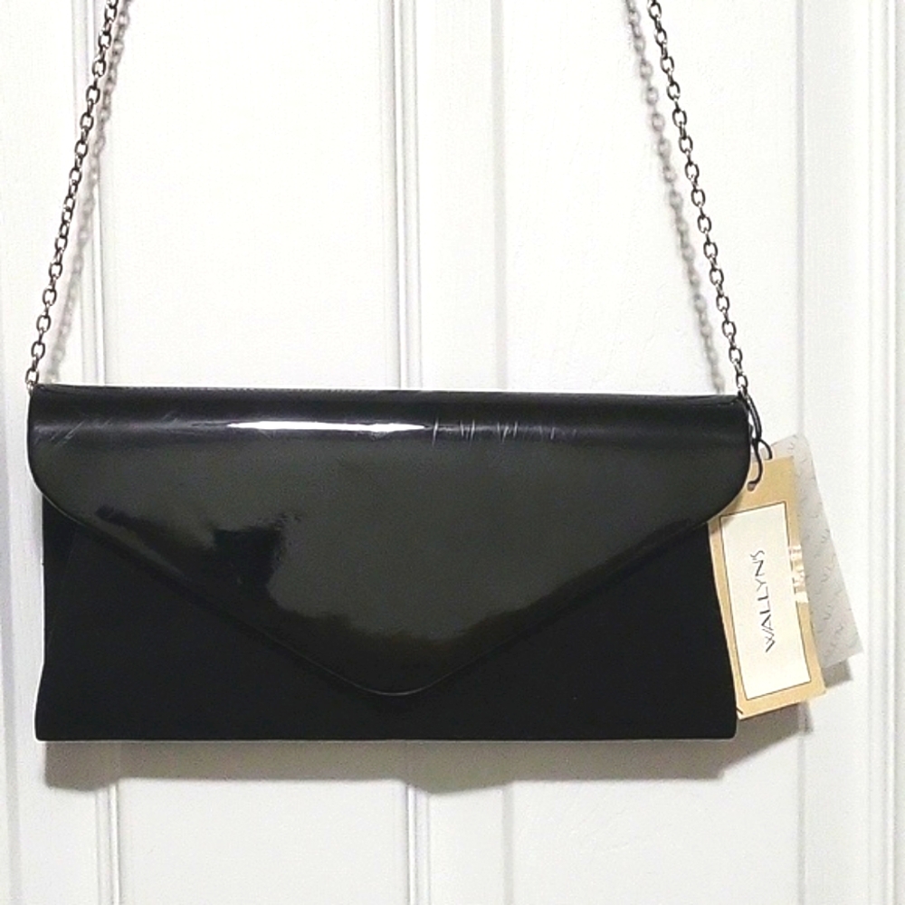 *HOMECOMING* NWT! patent and faux suede Clutch